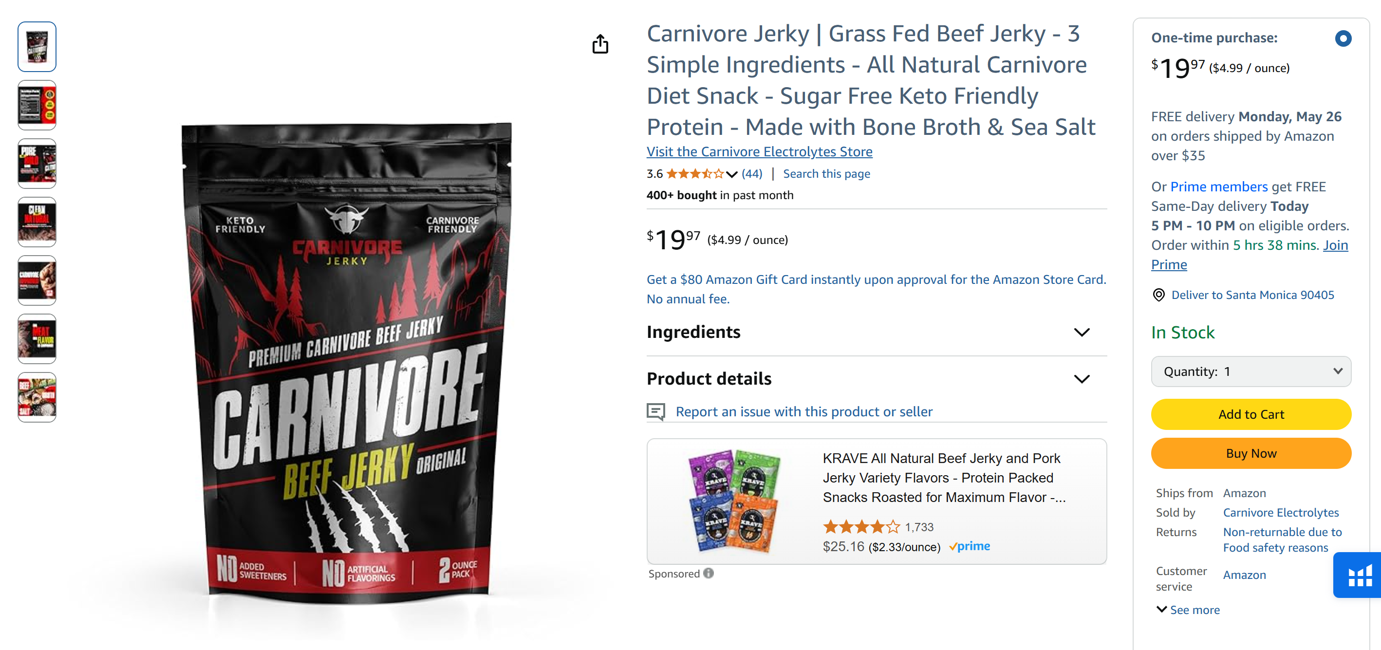 jerky listing